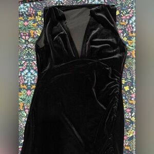 Elegant Black Velvet Dress